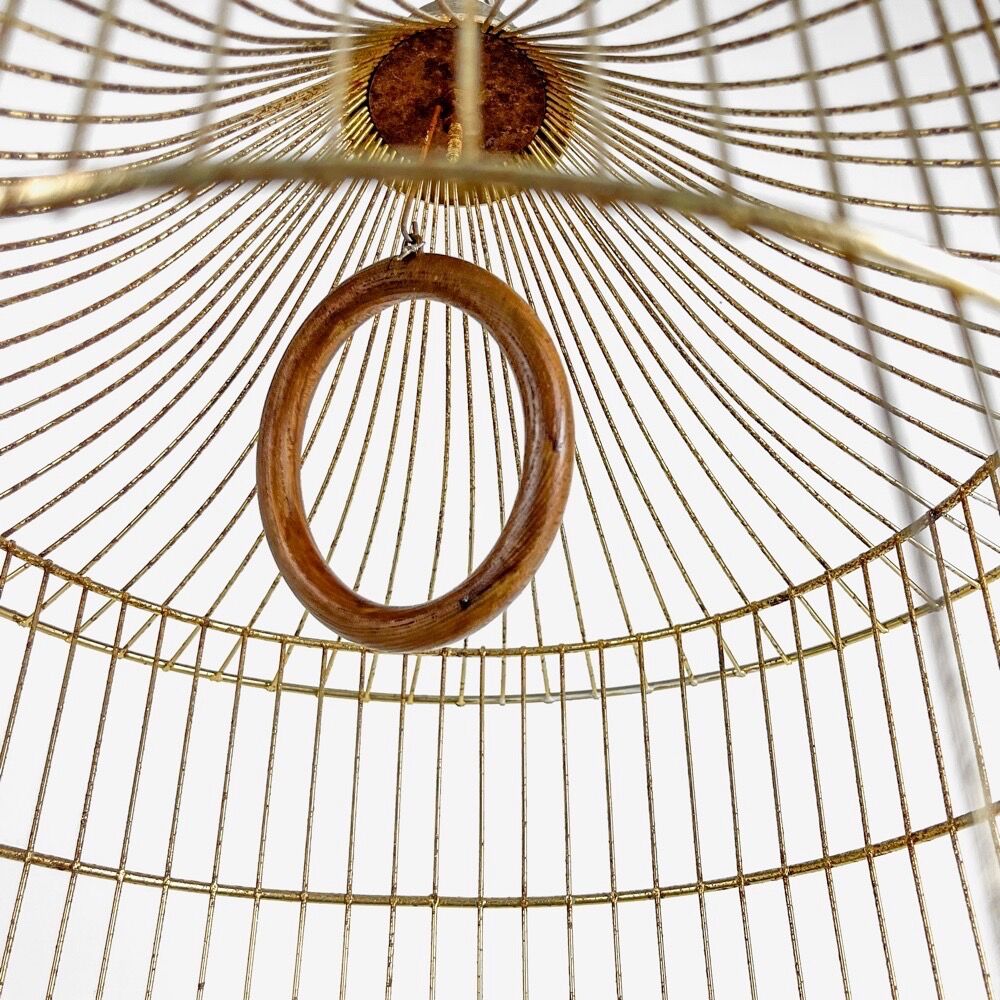 Golden bird cage with fine gold a.fay & co 1950