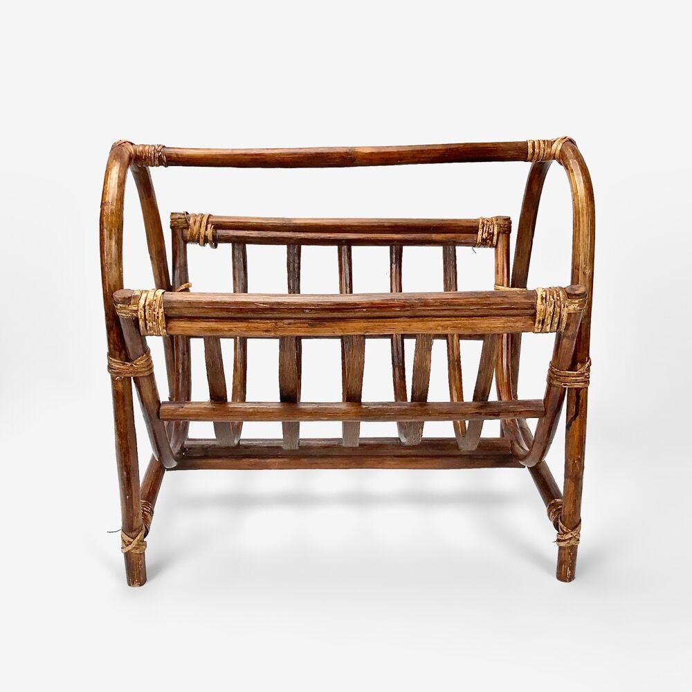 Dark bamboo magazine holders