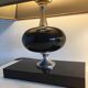 Pair of lamps, resin and chrome steel, by Philippe Barbier, circa 1970.