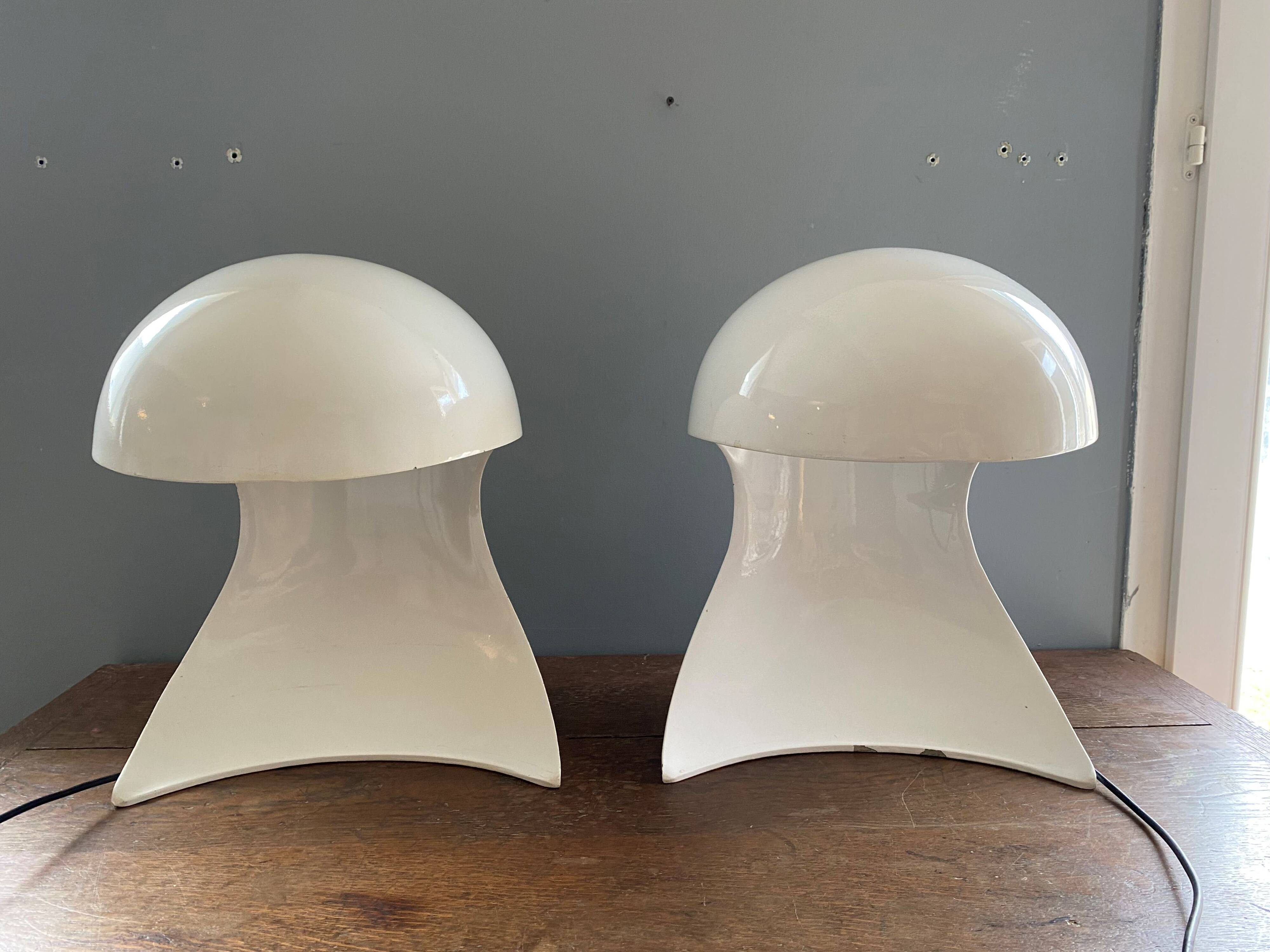 Pair of Dania lamps by Dario Tognon for Artemide vintage 1969