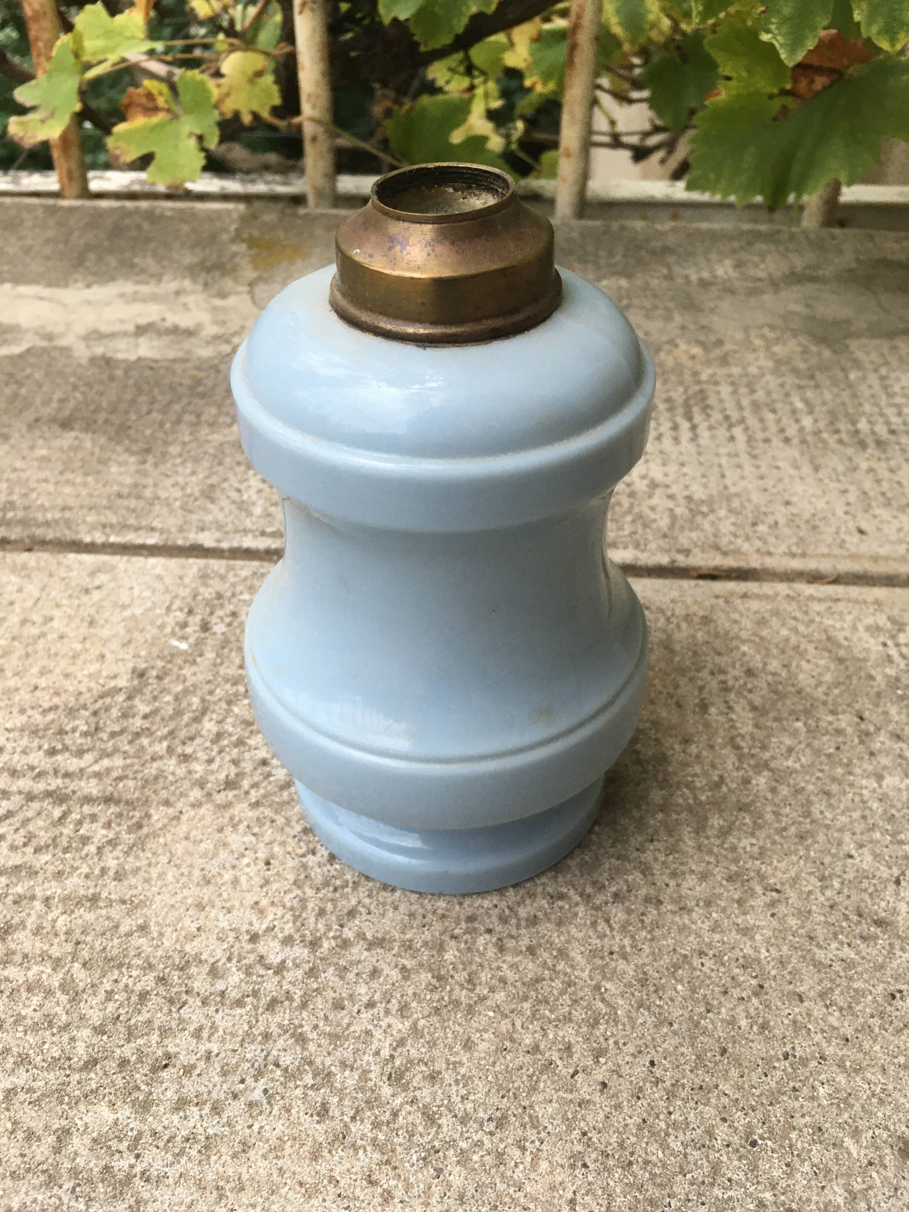 Blue Opaline lamp base