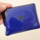 Empty pocket cup Pegasus in blue and gold crystal - advertising Mobil