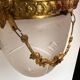 Suspension lamp in gilded bronze and frosted glass nineteenth century