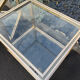 Pair of side tables Pierre Vandel Paris, gold metal and glass, year