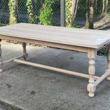 Renovated extendable farmhouse table in raw oak 280cm