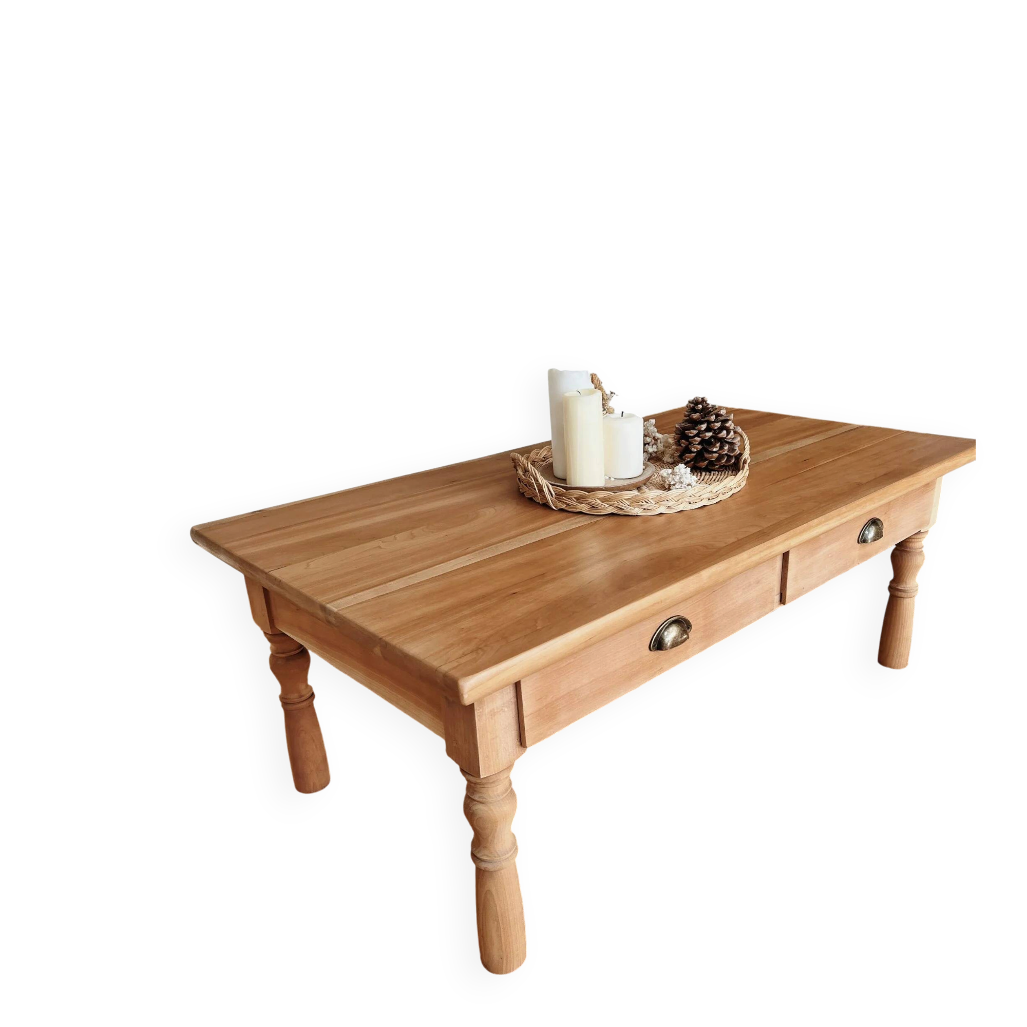 Coffee table in solid cherry wood