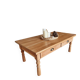 Coffee table in solid cherry wood