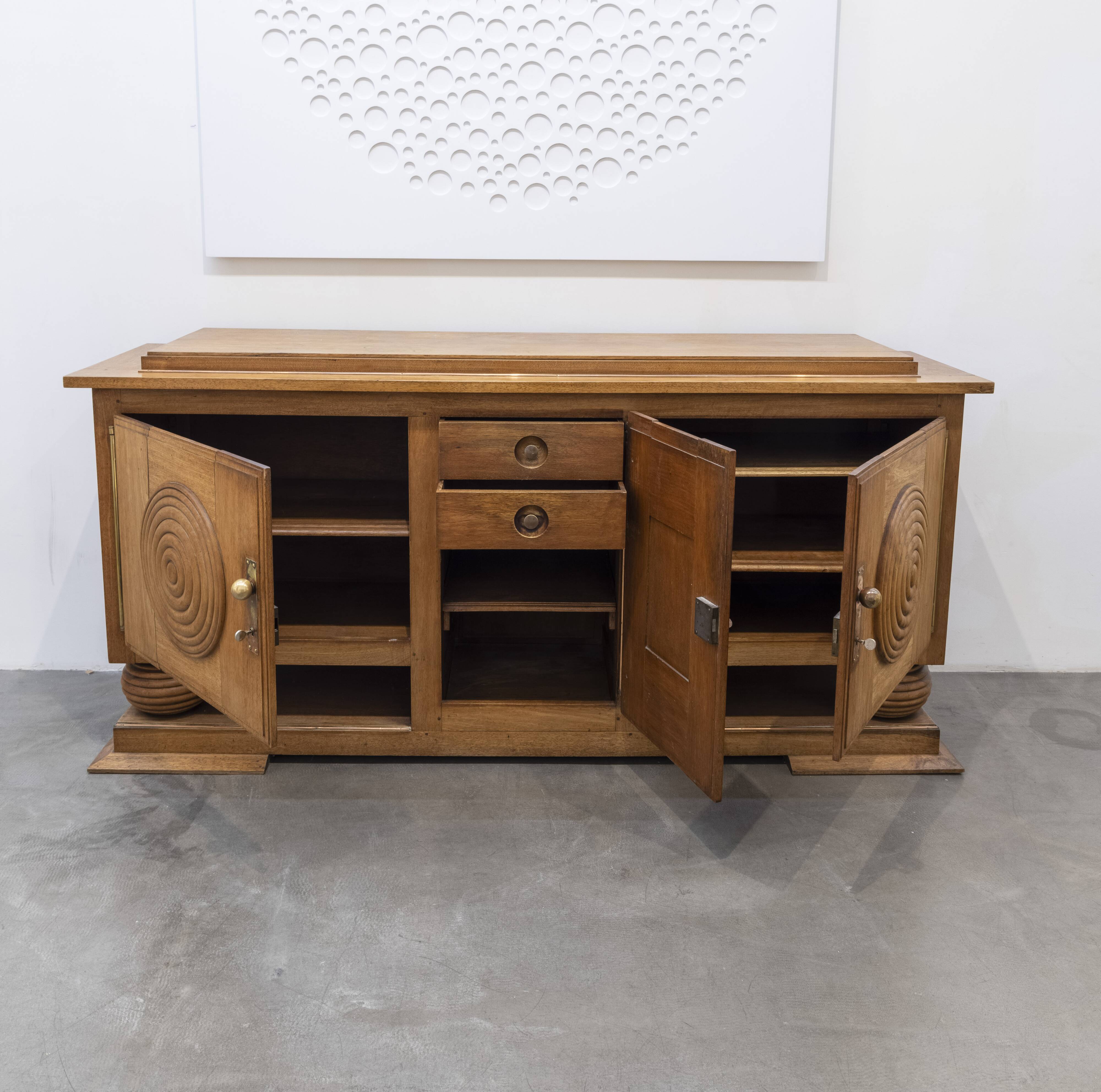 Solid oak enfilade, france 1940s