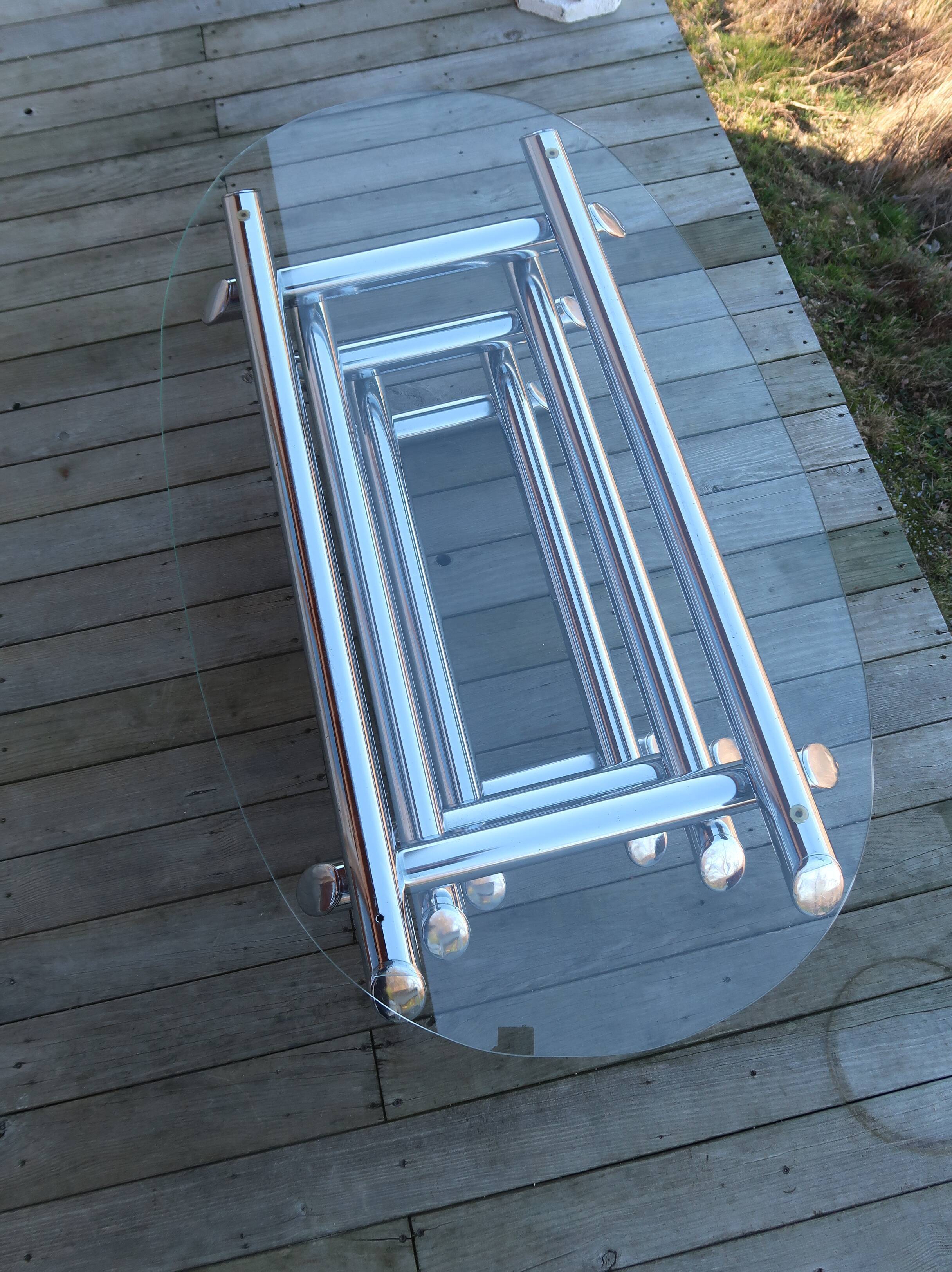 Chrome tubular table 70 ́s