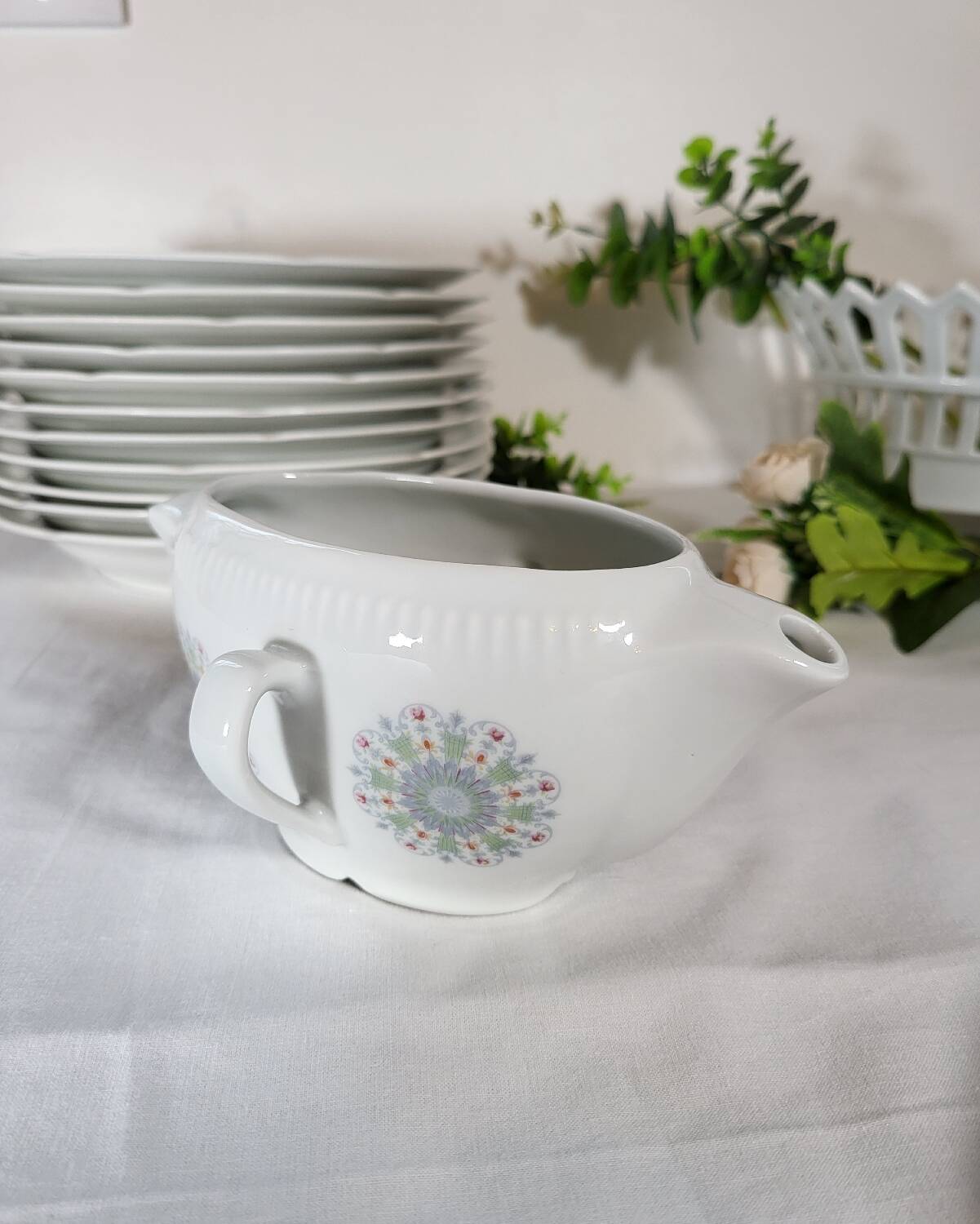 Vierzon porcelain sauce boat