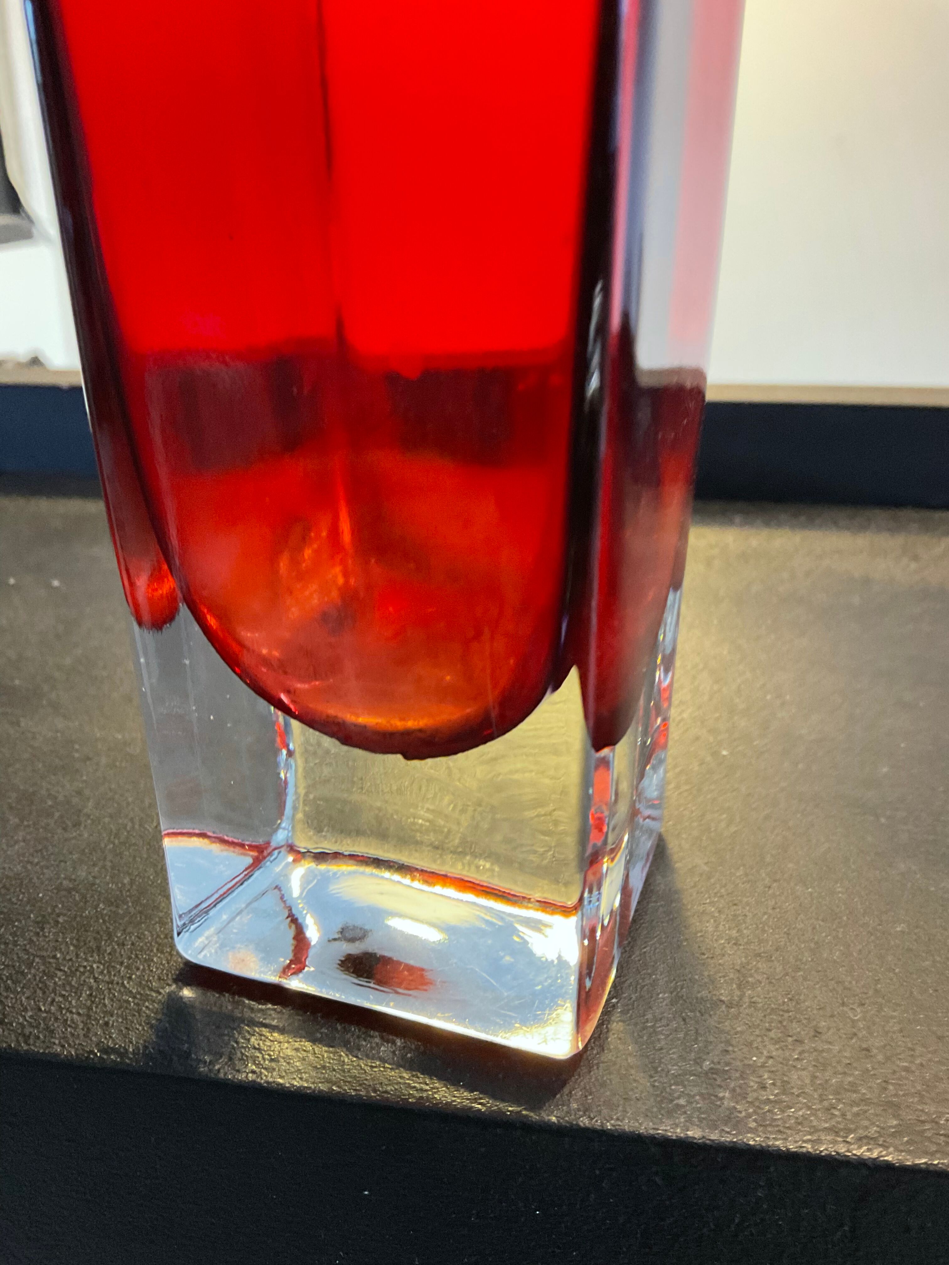 Duo of vintage vases in glass paste 70s-80s