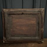 Oil on panel depicting a port from the early 20th century