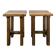 Pair of solid pine stools in the style of Charlotte Perriand.