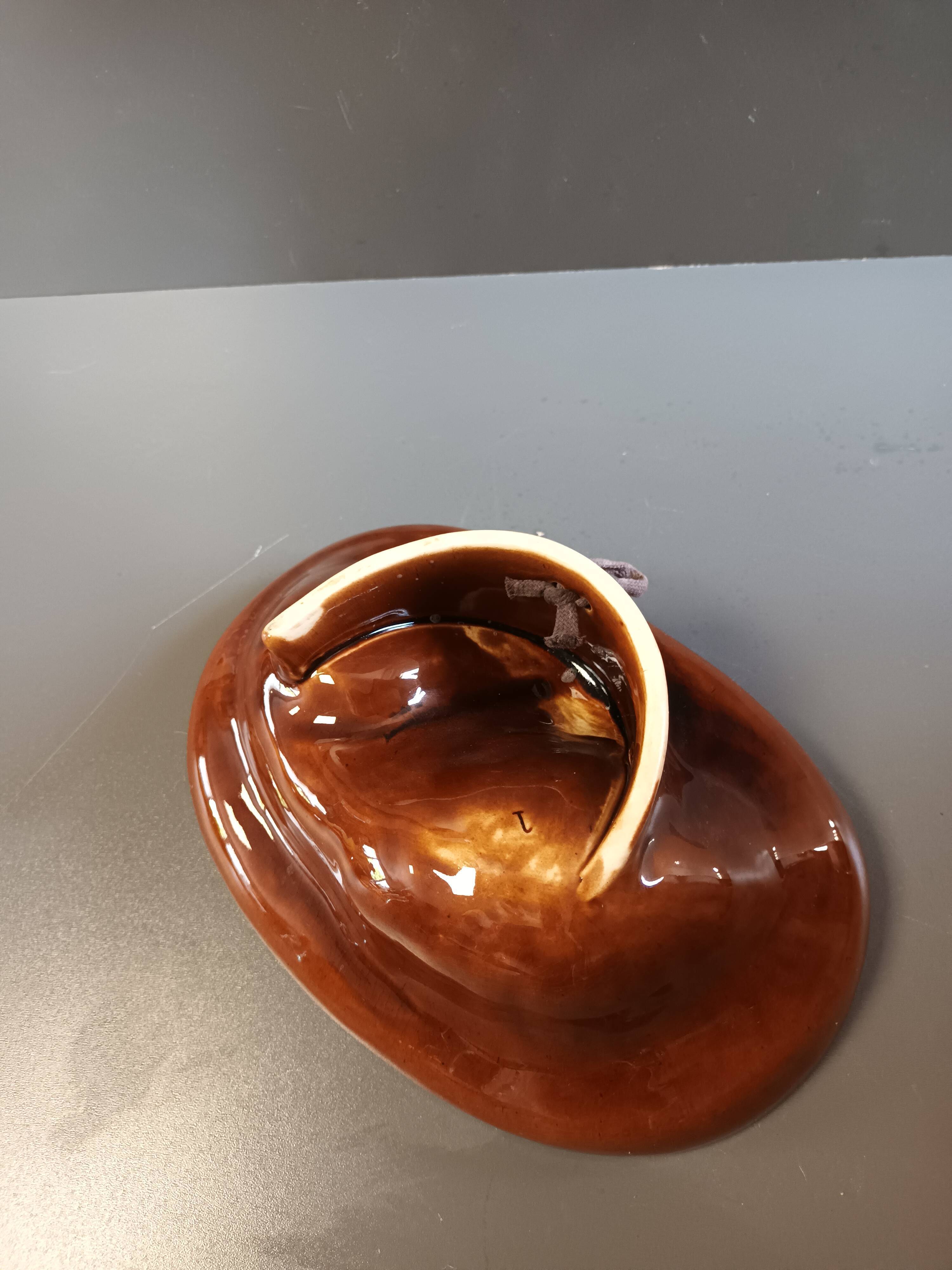 Lion earthenware terrine mold