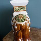 Éléphant porte-plante en céramique