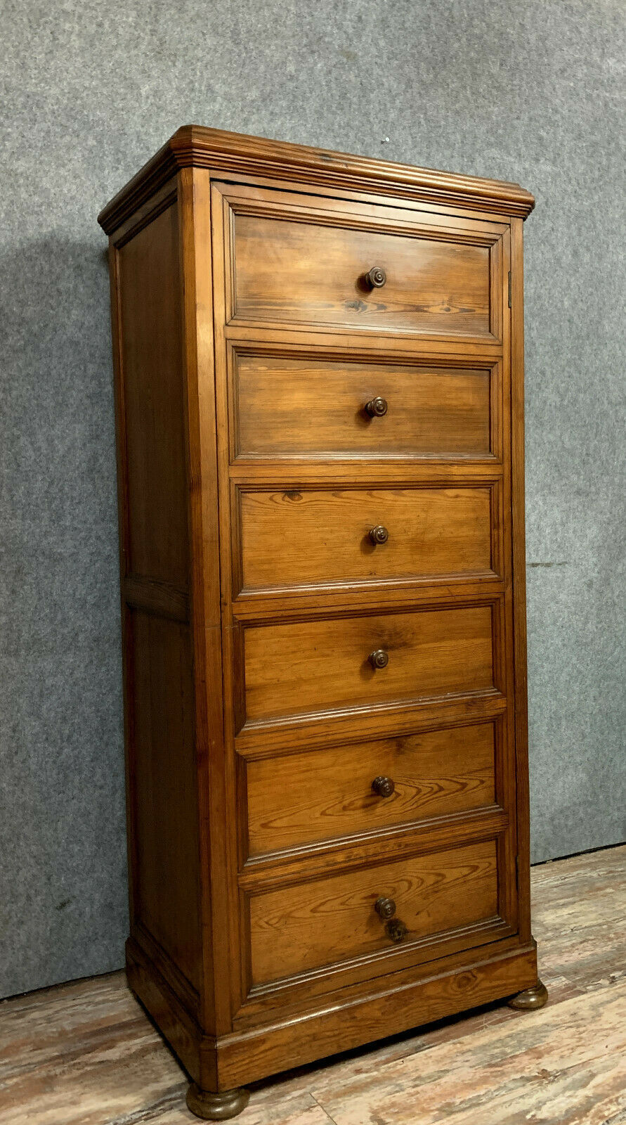 Furniture by trade Cabinet in false pretence of semainier in pine around 1850