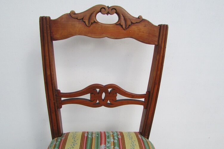 Series of 6 chairs, cherry, 19th