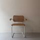 B64 armchair in white metal and canning by Marcel Breuer, Italy