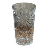Vase vintage Marguerite en cristal ciselé