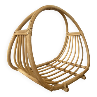 Rattan magazine rack