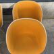 6 fauteuils Eames Lafonda tissu orange pied chromé vers 1970s