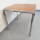 Pierre Paulin vintage square dining table in rosewood and metal