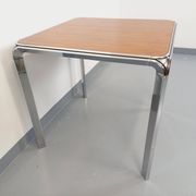 Pierre Paulin vintage square dining table in rosewood and metal