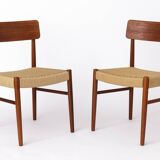 2 Dining Chairs 1960s - Danish, Teak, Papercord seats