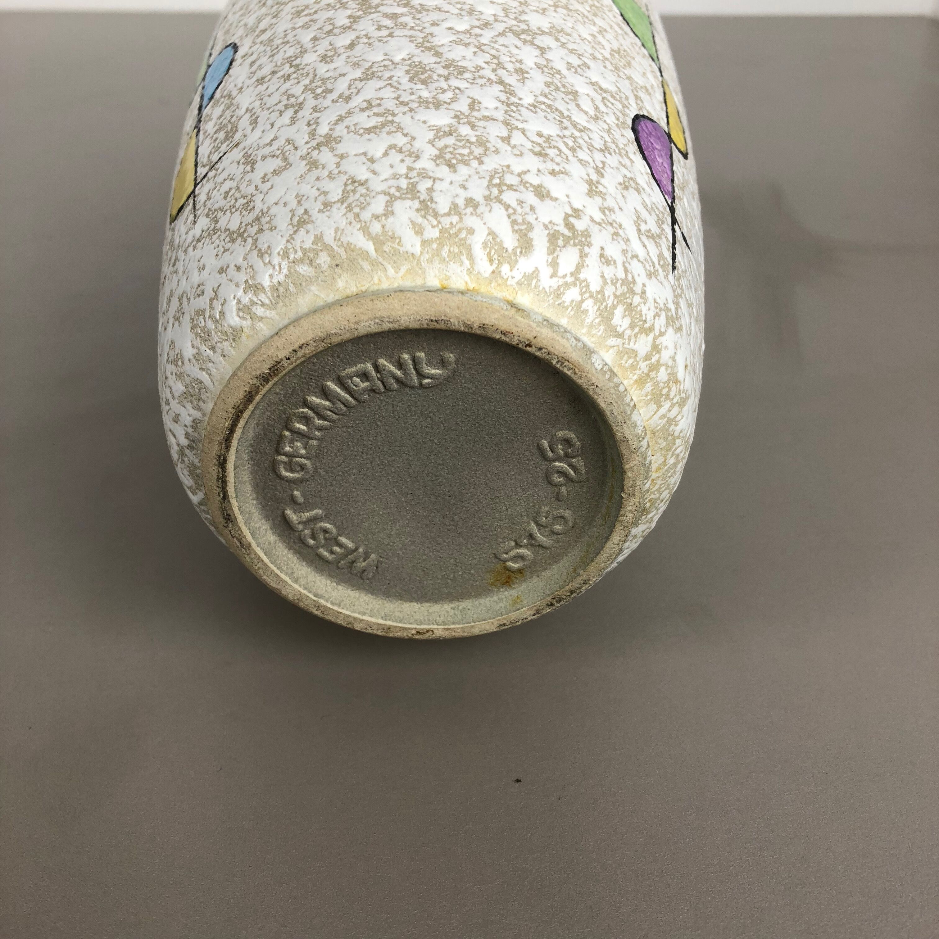 Super Colorful Fat Lava Pottery "575 25" Vase by Bay Ceramics, Germany, 1950s