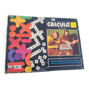 Jeu de société vintage Calcula Interbero Les mathématiques style Scrabble