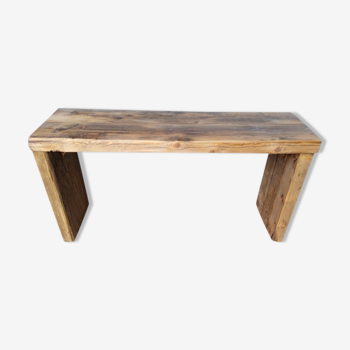 Banc bois massif ancien patiné 100cm