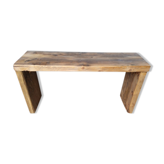 Banc bois massif ancien patiné 100cm