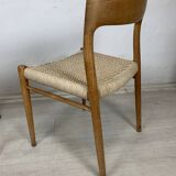 Teak chairs model 75 Niels Moller