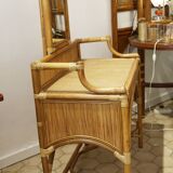 Dressing table and mirror Bamboo Blond rattan