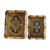 Florentine trays painted wood