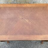 Small extendable table, regency style, solid wood, marquetry, vintage