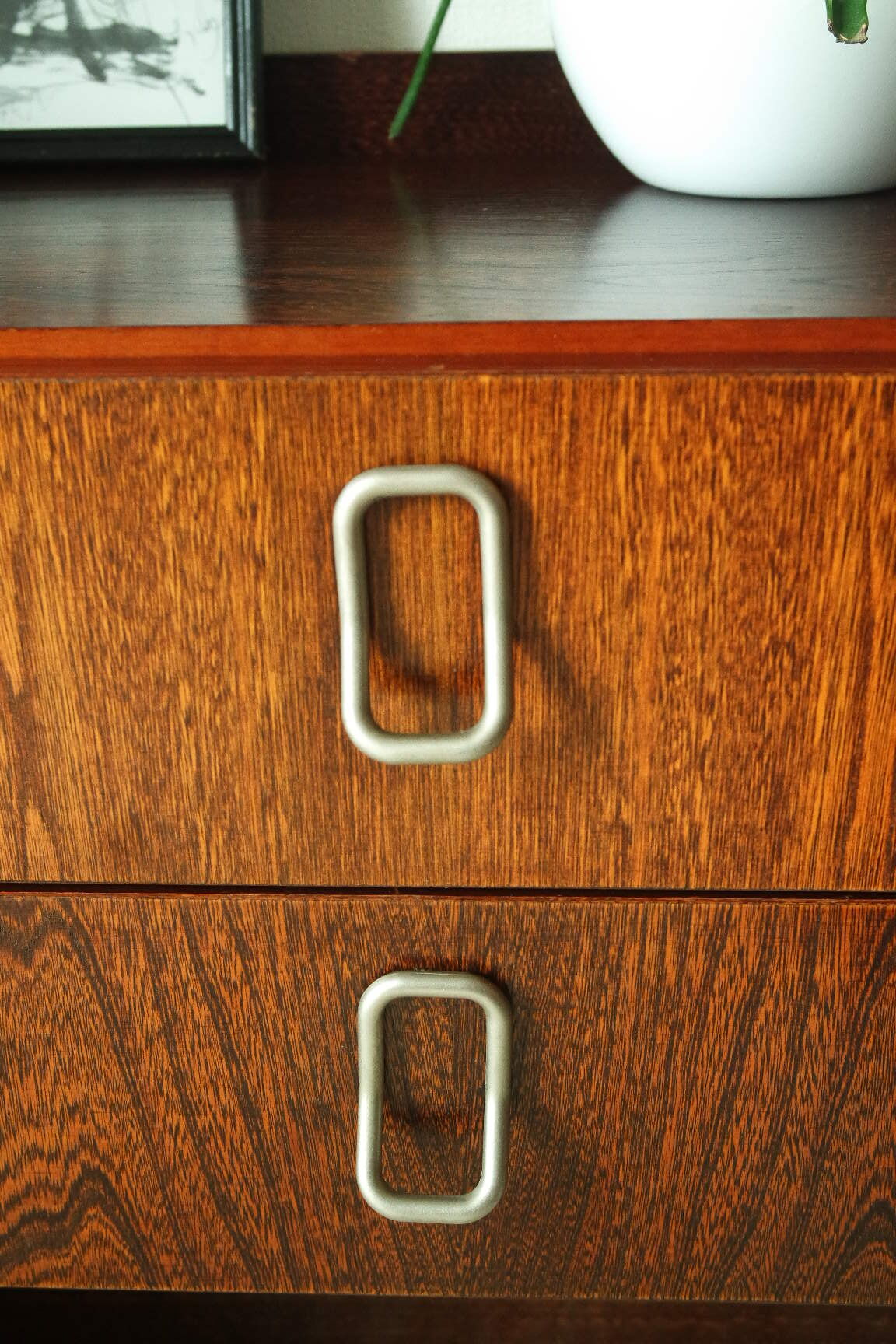 Pair of vintage vintage wood retro bedsides