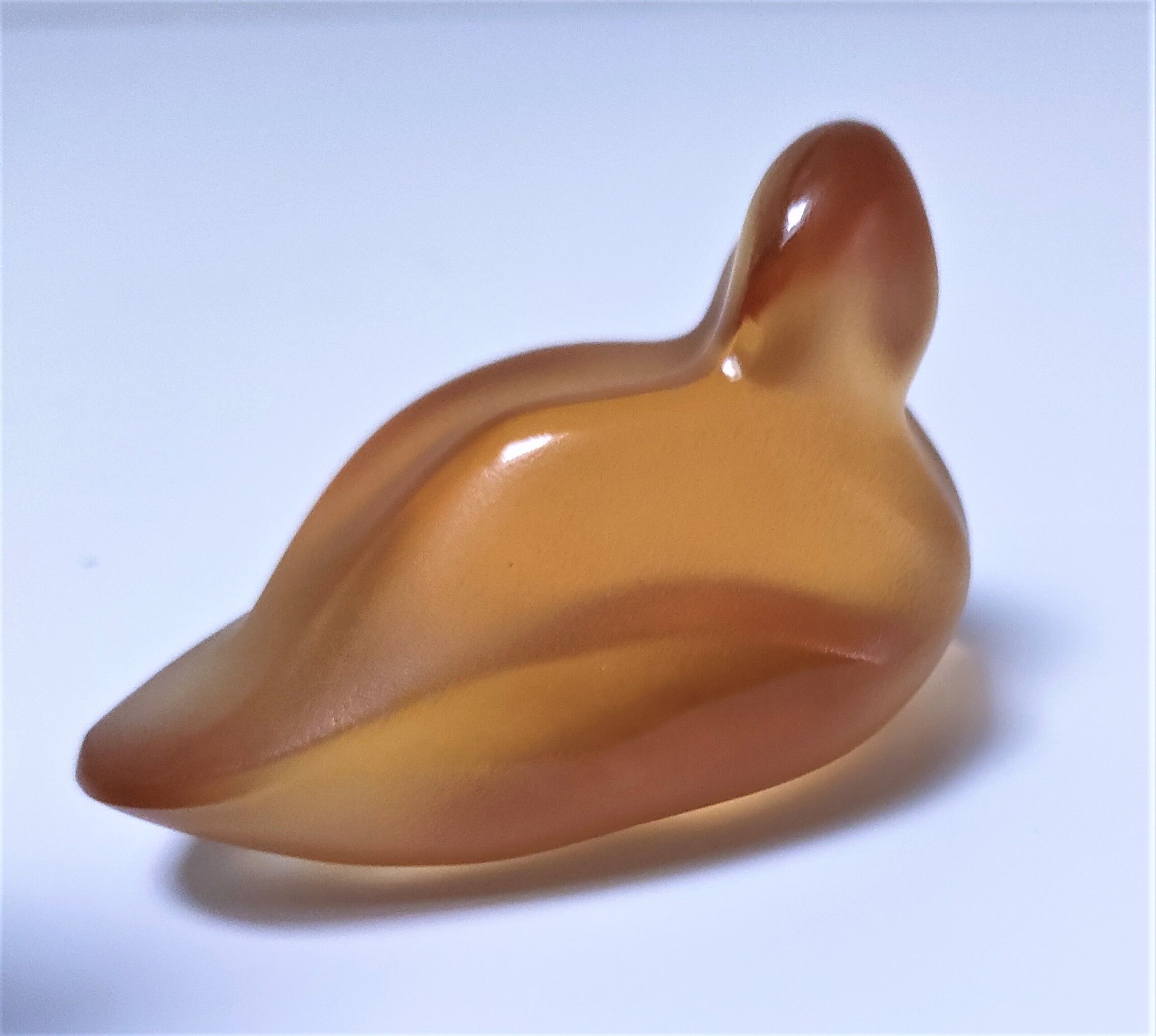 Zoomorphic paperweight crystal duck saint-louis v.rybalchenko design signed