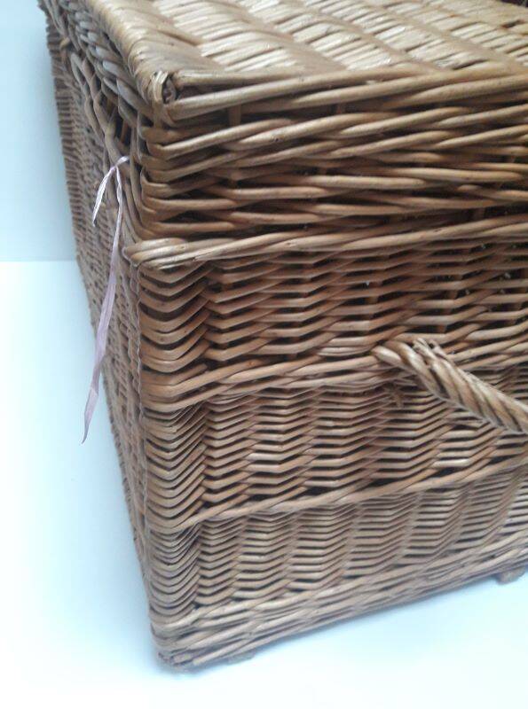 Wicker trunk L75xH53xD48 vintage