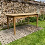 Old light wood farm table