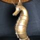 Vintage brass seahorse lamp