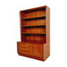 Scandinavian bookshelf with chest of cabinet teak veneer from the 60s by Strobeck  Danish design