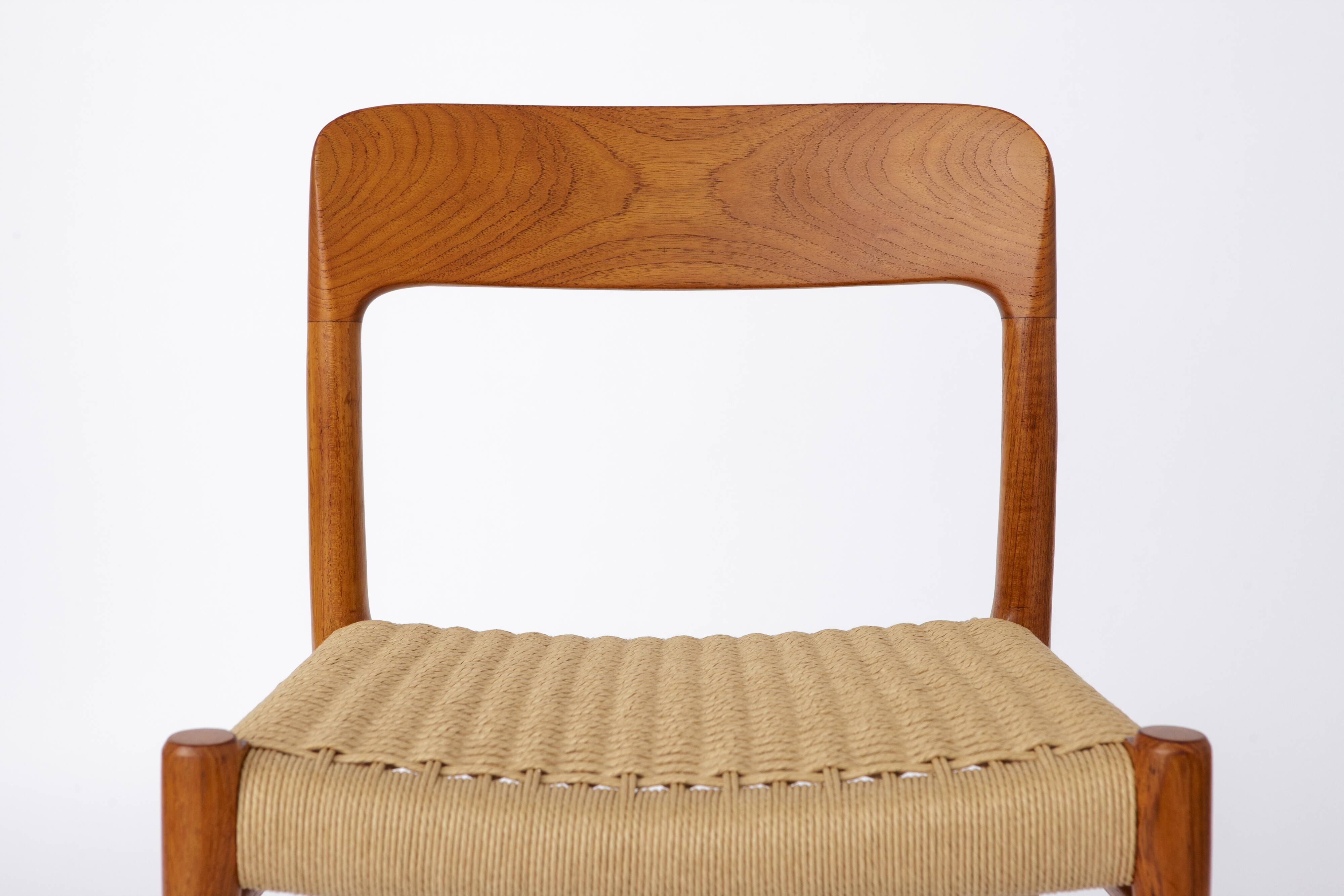 1 of 12 Niels Otto Møller Chair Model 75 in Teak – 1950s