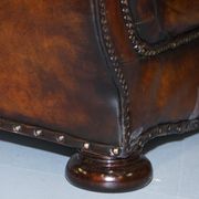 Restored vintage leather sofa from a gentleman's Victorian club.