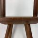 Artisanaal antique hand crafted brutalist farm house side chair, Dutch