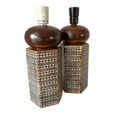 Table lamps in stoneware by Haico Nitzsche for Søholm, Denmark, 1960s, set of 2