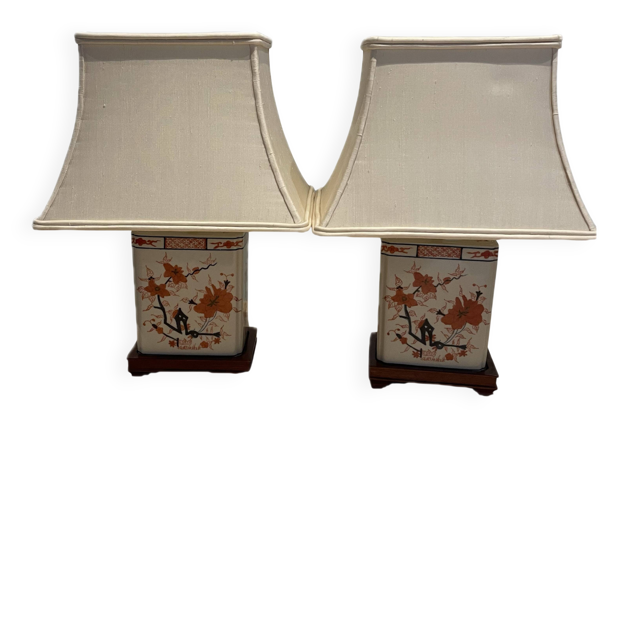 Asian style ceramic bedside lamp
