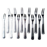 Box of 12 snail forks Silver plated 18 G