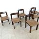 Vintage brutalist dining chairs, set of 6 - 1970s