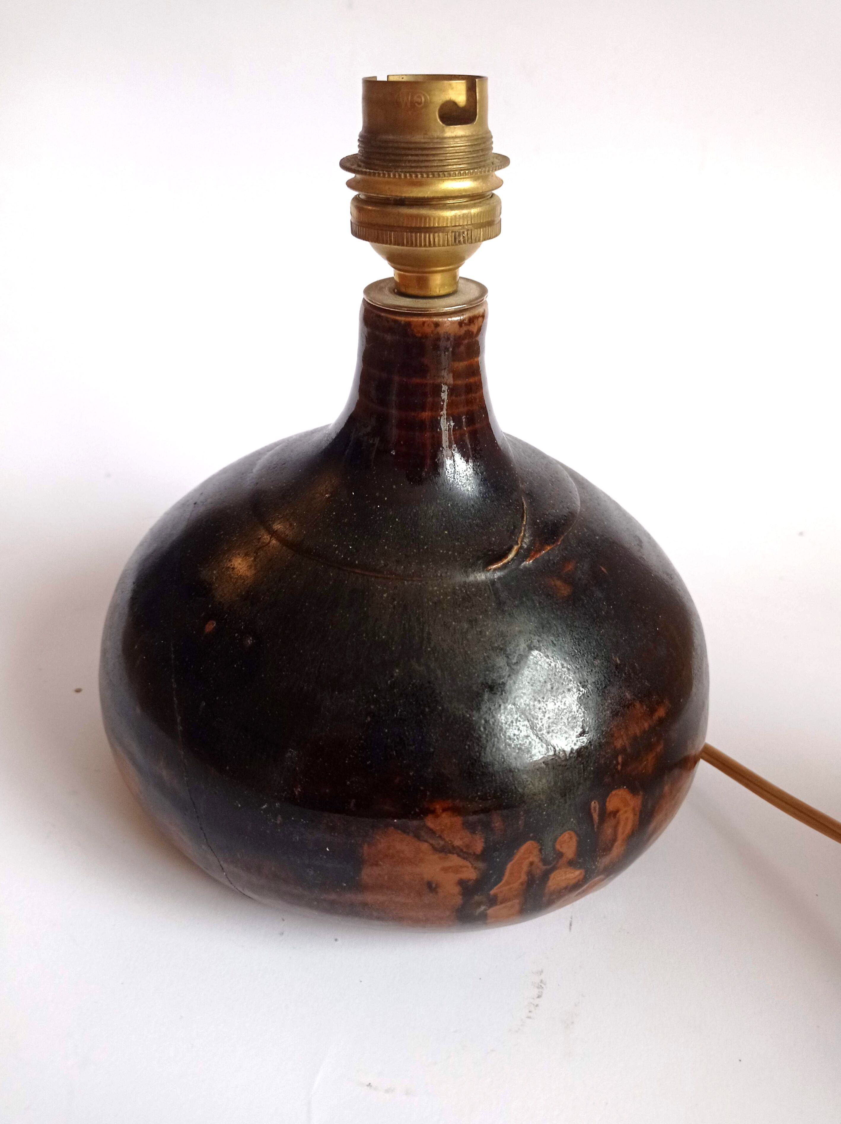 Stoneware lamp from La Borne